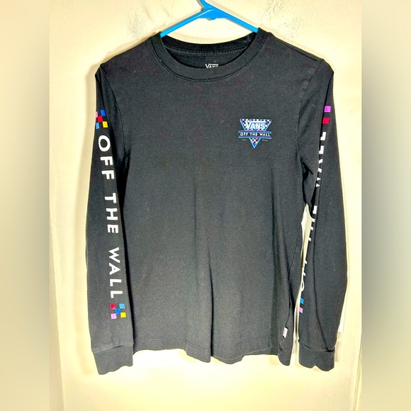 Vans Off the Wall Log Sleeve Tee Shirt Size XSmall Preowned. - Picture 2 of 4